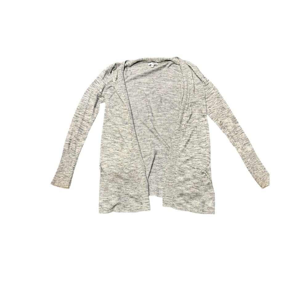 Sonoma Goods For Life Women's Gray Marl Open Front Cardigan Sweater Size Small